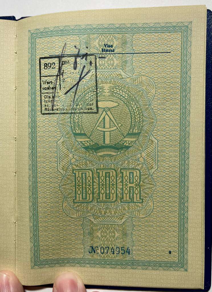 East German DDR  Passport - Large Size - 1958
