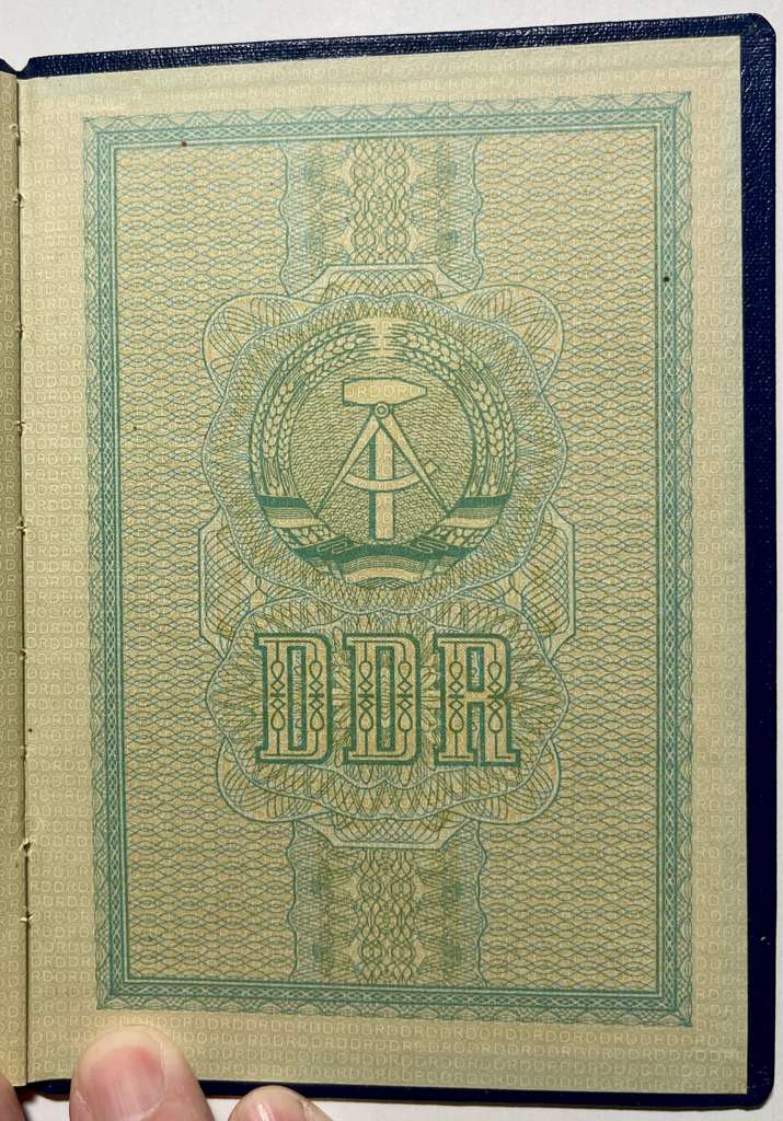 East German DDR  Passport - Large Size - 1958
